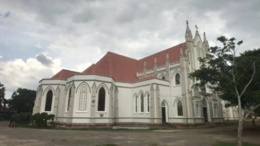 Negombo, Sri Lanka, November 23, 2019, St. Sebastian Church, church building panoramic view from the corner