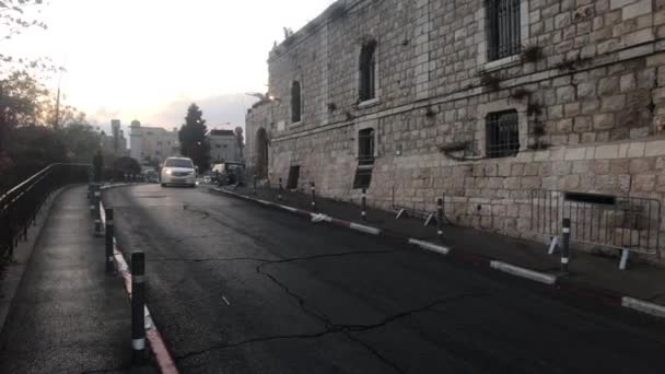 Jérusalem, Israël - belles rues de la ville du soir partie 9 — Video