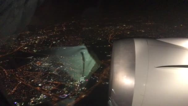 New Delhi, India, November 11, 2019, on a plane in the sky over the city part 3 — ストック動画