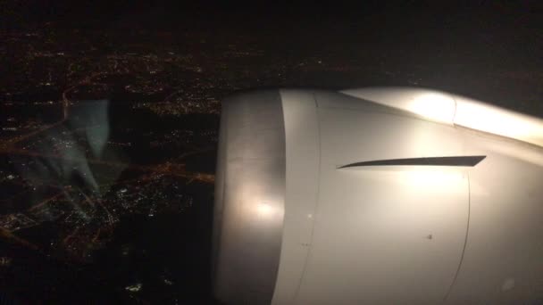 New Delhi (Inde), le 11 novembre 2019, vol en avion vers la capitale indienne — Video