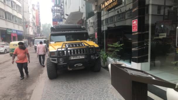 New Delhi, India, November 11, 2019, old town street with transport and tourists part 2 — Stock Video