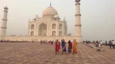 Agra, India, November 10, 2019, Taj Mahal, tourists dance and sing