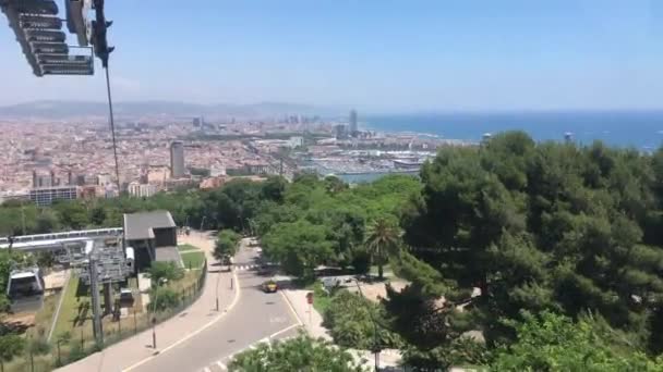 Barselona, İspanya, Şehrin manzarası — Stok video