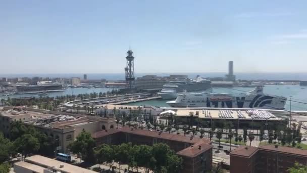 Barcelona, Spanien. Ein Blick auf eine Stadt — Stockvideo