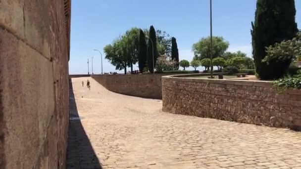 スペインのバルセロナ。石造りの建物 — ストック動画