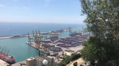 Barselona, İspanya. Büyük bir bina.