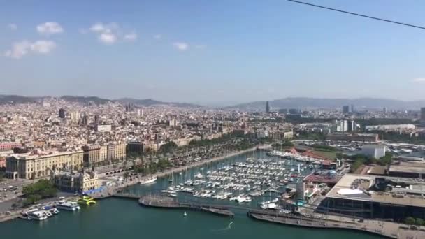 Barcelona, Hiszpania. Widok na miasto — Wideo stockowe