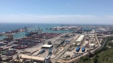 Barselona, İspanya. Bir şehir manzarası