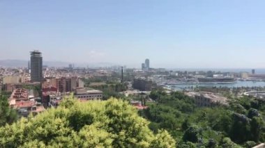 Barselona, İspanya. Bir şehir manzarası