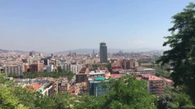 Barselona, İspanya. Bir şehir manzarası