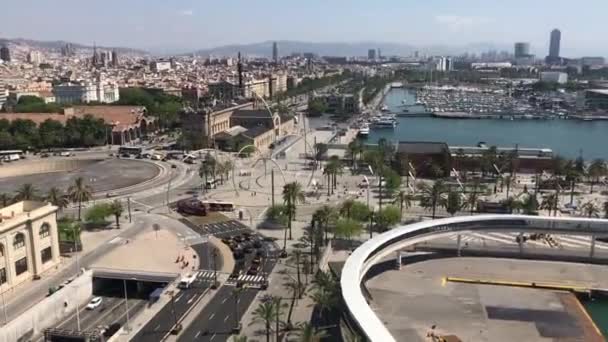 スペインのバルセロナ。都市の眺め — ストック動画