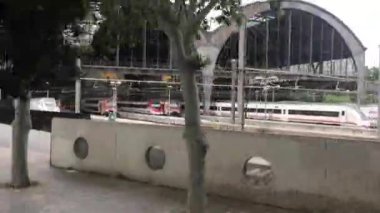 Barselona, İspanya. Tren istasyonu binası.