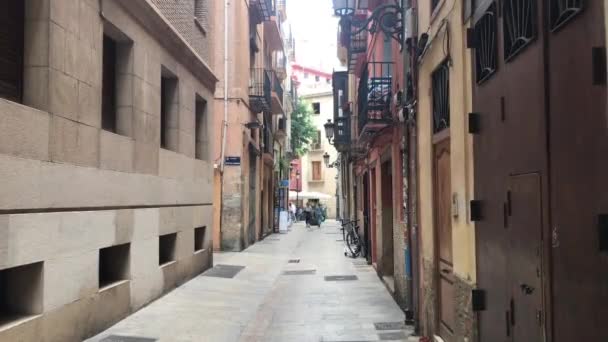 Valencia, Espagne, Une rue étroite de ville — Video