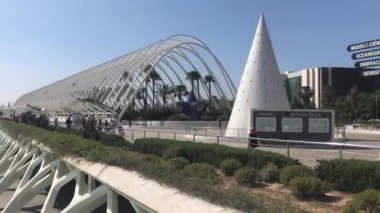 Valencia, İspanya, 22 Haziran 2019: Büyük beyaz bir bina