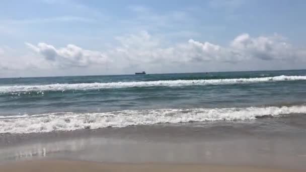 La-Pineda, Spain, Water next to the ocean — Stock Video