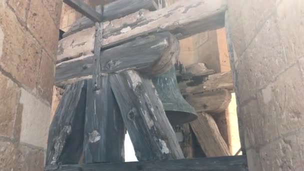 Reus, Spanien, Nahaufnahme eines Steingebäudes — Stockvideo