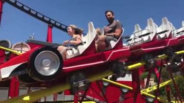 Salou, İspanya, çocuklar için lunapark treni