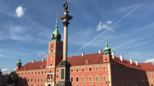 Warszawa, Polen, Ett slott på toppen av Kungliga slottet, Warszawa — Stockvideo