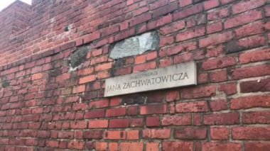 Warszawa, Polonya, Bir tuğla duvar