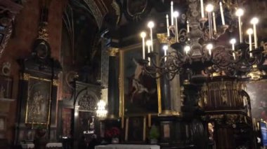 Krakow, Polonya, Geceleri sergilenen bir sürü sebze