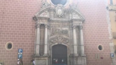 Tarragona, İspanya, Tuğla bir binaya yakın çekim