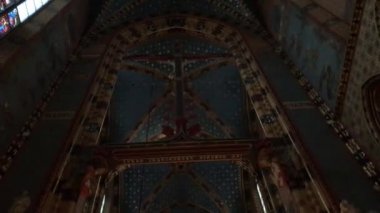 Krakow, Polonya, Binanın kenarında bir tabela