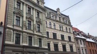 Riga, Letonya, yüksek bir bina.