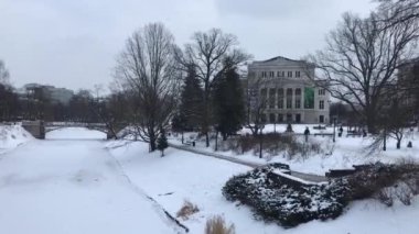 Riga, Letonya, Karla kaplı bir ev