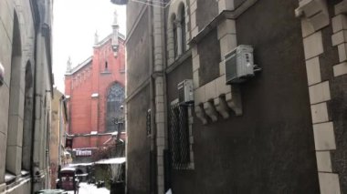 Riga, Letonya, Bir tuğla binaya yakın çekim