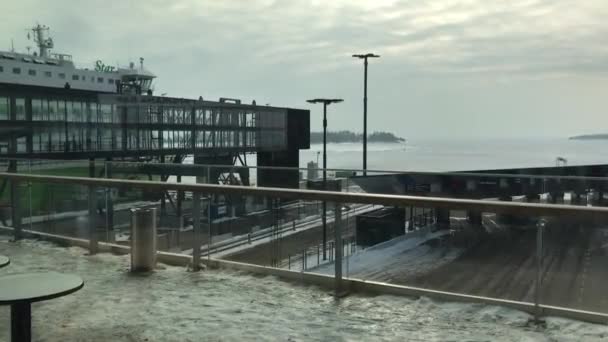 Helsinki, Finland, A bridge over a body of water — Stock Video