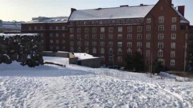 Helsinki, Finlandiya, Karla kaplı bir ev