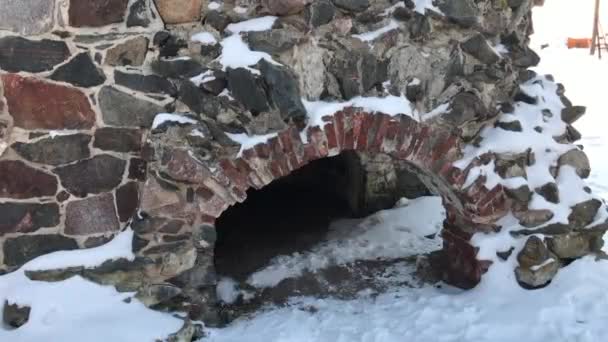 Helsinki, Finnland, ein Haufen Schnee — Stockvideo