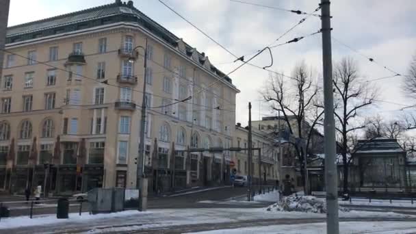 Helsinki, Finnland, Nahaufnahme eines alten Gebäudes — Stockvideo