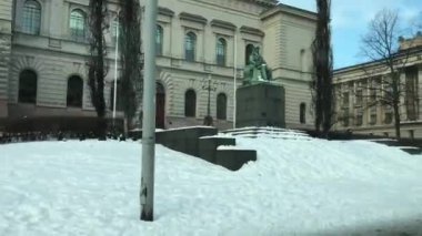 Helsinki, Finlandiya, Karla kaplı bir bina