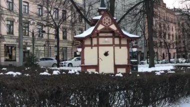 Helsinki, Finlandiya, Karla kaplı bir ev