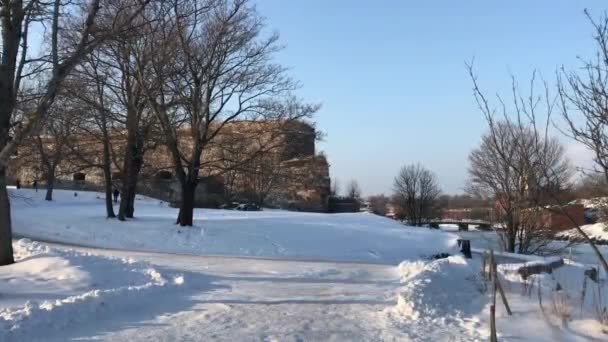 Helsinki, Finlande, Une route enneigée — Video