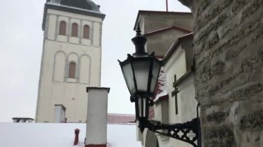 Tallinn, Estonya, Eski bir binaya yakın çekim