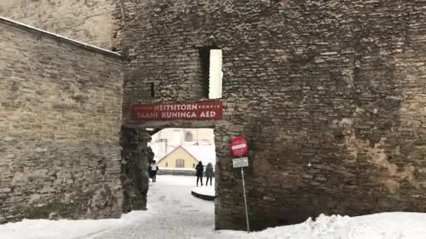 Tallinn, Estonia, A house covered in snow — Stock Video