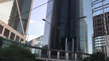 Hong Kong, Çin, bir şehirde yüksek bir bina.