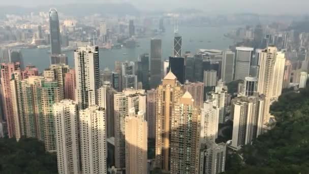 Hong Kong, China, A view of Victoria Peak — Stock Video