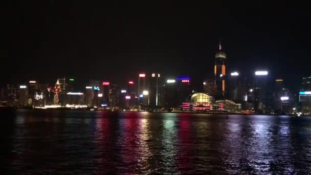 stock video Hong Kong, China, A view of a city at night