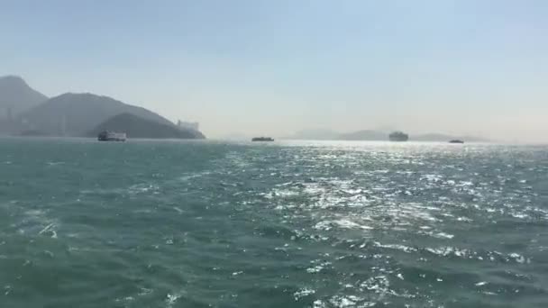 Hong Kong, Cina, Un grande specchio d'acqua — Video Stock