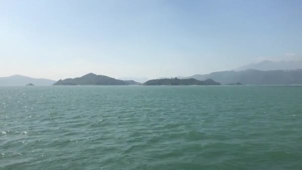 Hongkong, Kina, en vattenförekomst — Stockvideo