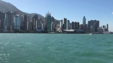 Hong Kong, Çin, bir şehirde yüksek bir bina.