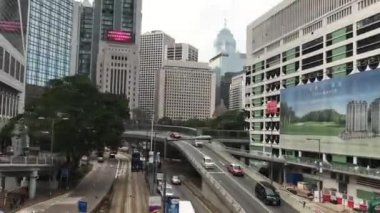 Hong Kong, Çin, bir şehirde yüksek bir bina.