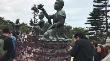 Hong Kong, Çin, 20 Kasım 2016: Birbirinin etrafında bir grup insan