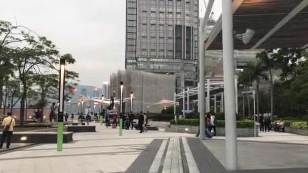 香港、中国、繁華街の閉鎖 — ストック動画