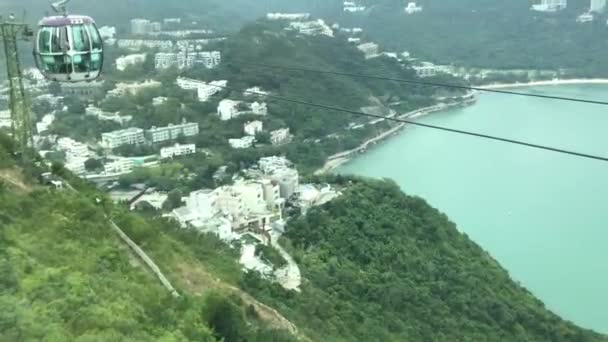 Hongkong, China, Blick auf einen Berg — Stockvideo