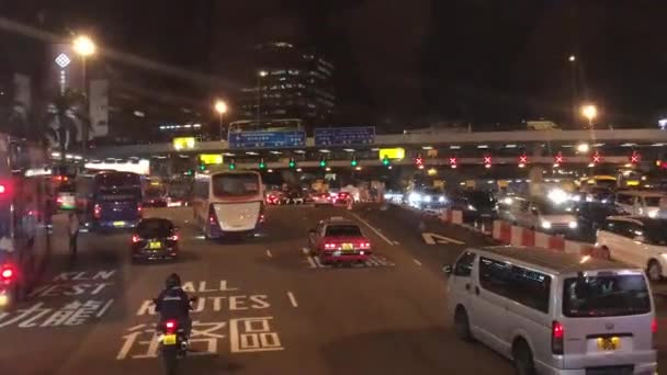 香港中国高速道路を走っているトラック — ストック動画