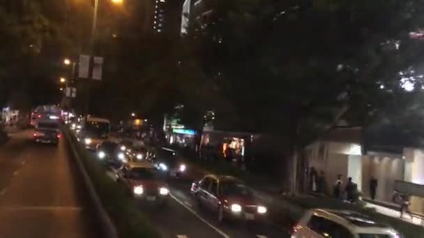 香港、中国、夜の街の景色 — ストック動画